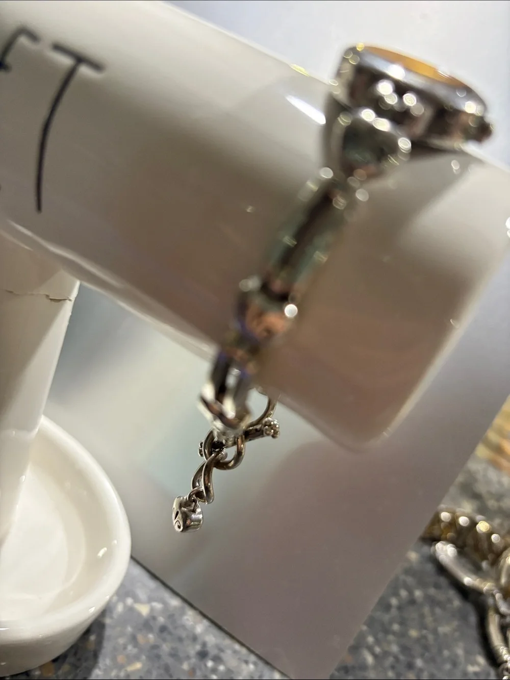 Brighton  Pompeii heart Silver-Tone Engraved Bracelet Watch
